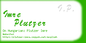 imre plutzer business card